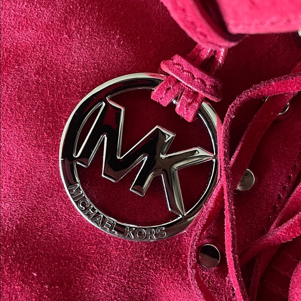 Michael Kors Red Fringe Shoulder Bag - Picture 4 of 4
